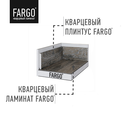 Кварцевый плинтус Fargo 385-1 Дуб Марсель Кварцевый плинтус Fargo 385-1 Дуб Марсель
